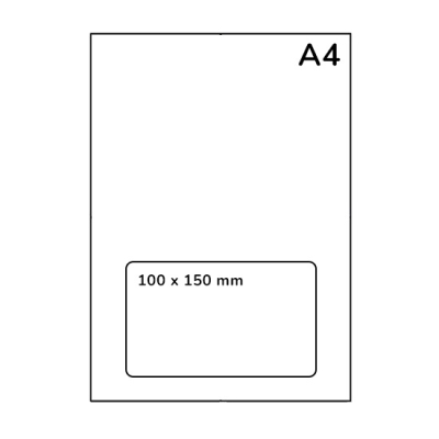Albarà / etiqueta de devolució amb etiqueta d'enviament 100 x 150 mm