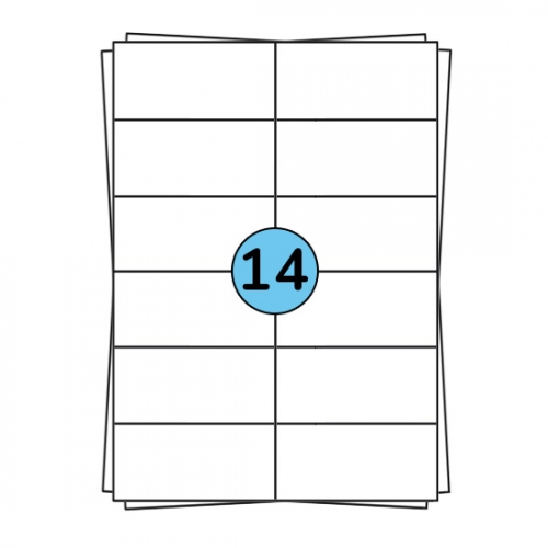 A4 etiquetes en full 105 x 42 mm, 1 400 etiquetes