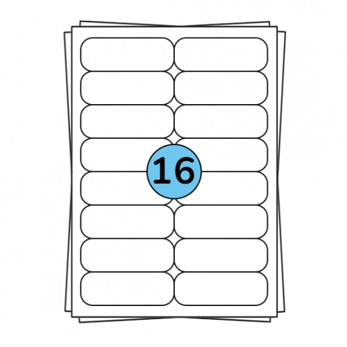 A4 etiquetes en full 89 x 34 mm, 1 600 etiquetes