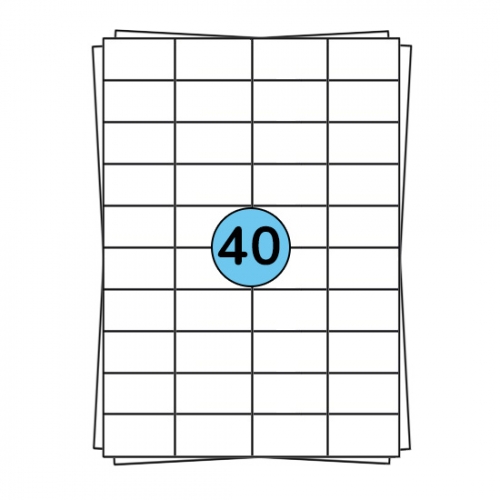 A4 etiquetes en full 52 x 30 mm, 4 000 etiquetes