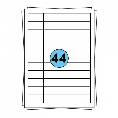 A4 etiquetes en full 48 x 25 mm, 4 400 etiquetes