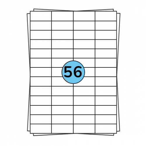 A4 etiquetes en full 52 x 21 mm, 5 600 etiquetes