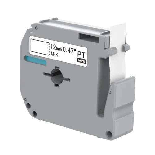 Cinta d'etiquetes compatible amb Brother M-K231, negre sobre blanc, 12mm x 8m